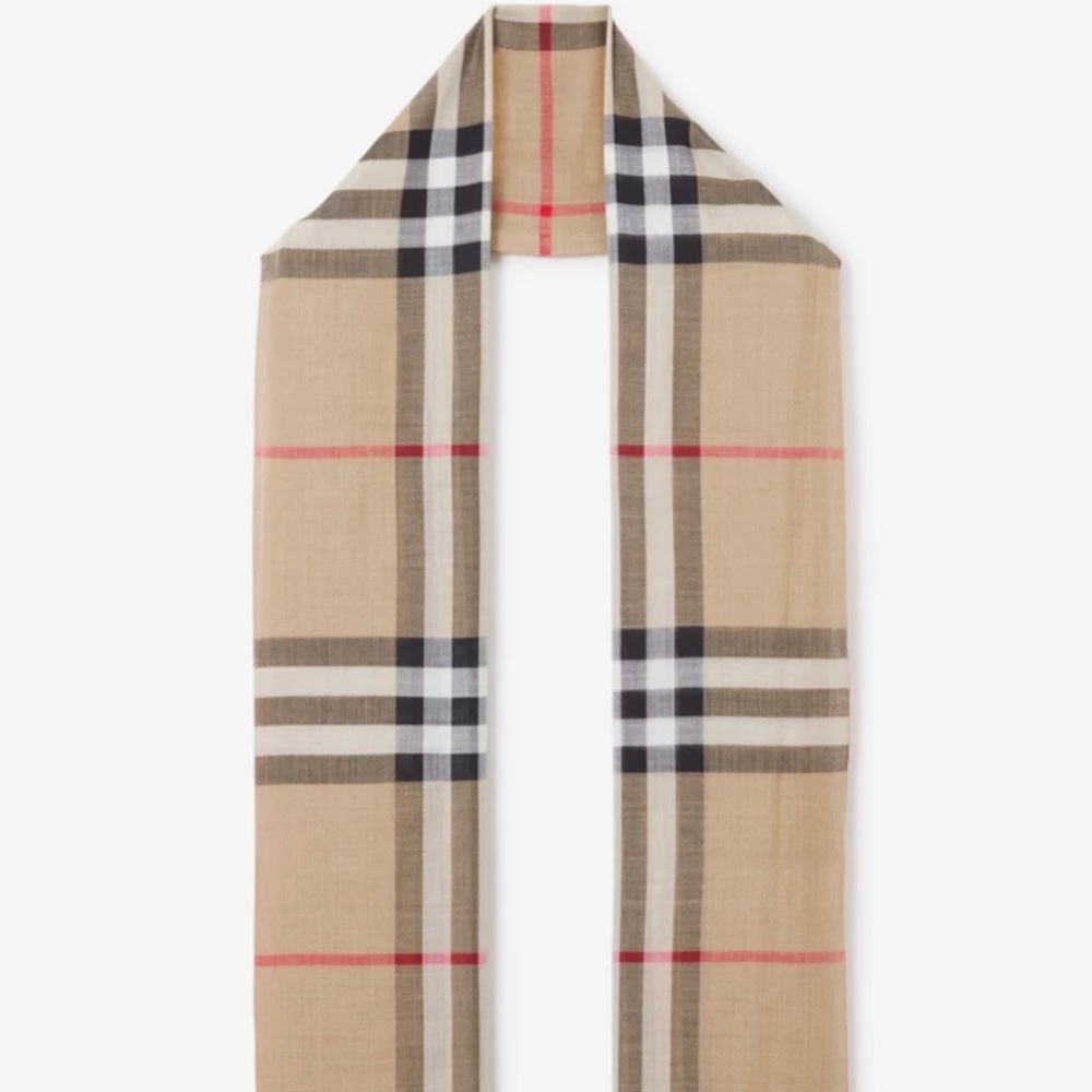 Brand New with Tags Lightweight Silk Burberry Scarf